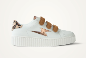 Baskets éclair blanc et bronze Délia BK2754