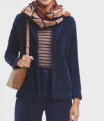 Foulard Square Leaves rouge WFT008