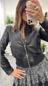 Veste en cuir noir T37Y0362 Souvenir 