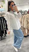 Chemise blanche et foulard vert aqua KXCM0301 KKS