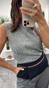 Pull sans manches gris MANDA LPE