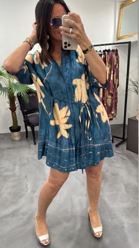 Robe courte fluide indigo M2394 MR