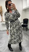 Robe longue noir et blanc REFLECHIE 