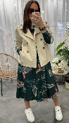 Robe longue à imprimés Beatrice verte 442744 WHITE STUFF 