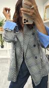 Veste Blazer oversize à carreaux bleu J720237355 IMPERIAL