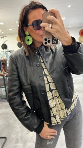 Bomber simili noir 50034449