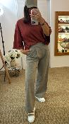 Pantalon fluide à pinces sable M8414P MR