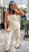 Pantalon  rayures beige PERRY