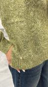 Pull col V kaki mousse MANTIA LPE