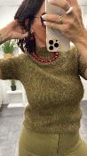 Pull manches courtes vert olive SAULE GM