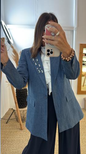 Veste Blazer Bleu JDE2WGFP DIXIE