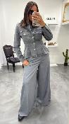 Pantalon fluide gris 054-212007 BSB 