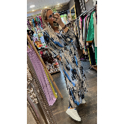 Robe longue Kaodina bleu