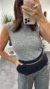 Pull sans manches gris MANDA LPE