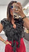 Top à volants noir 51881199 MM