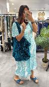 Robe longue bleue 443527 Lucy WHITE STUFF