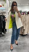 Blazer sans manches beige & jaune fluo LC23JLHGF IMPERIAL