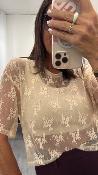 Top en dentelle beige TW51JMX IMPERIAL