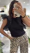 Top manches bouffantes noir M37F0176 SOUVENIR 