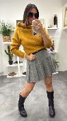 Pull col nœud moutarde MRK691 MR