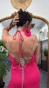 Robe longue rose fuxia M2379A MR