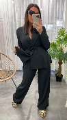 Pantalon fluide noir M8336 MR
