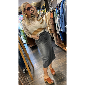 Jupe Jeans denim noir Sylvana