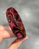Bracelet jonc rose noir