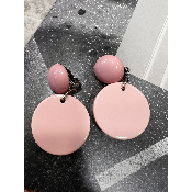 Boucles Oreilles clips rose poudrée Rosa