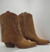 Bottines cuir  talons camel GR4896