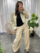 Pantalon à pinces beige 50986179