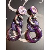 Boucles Oreilles Maillons Manon Violet