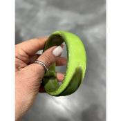 Bracelet jonc vert pomme