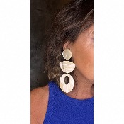 Boucles Oreilles acétate alba