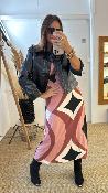 Robe longue Rose et noir MASAMY ANGE