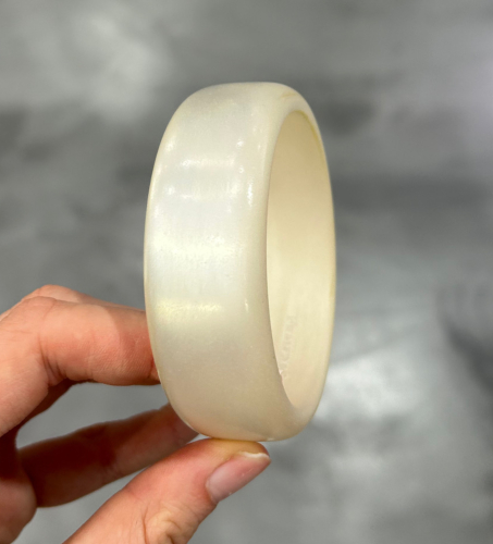 Bracelet jonc blanc brillant