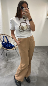 Pantalon fluide camel PICASSO G&M