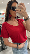 Tee shirt rouge réversible WJU020 NT