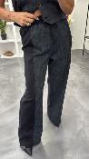 Pantalon fluide noir & gris P7A0KGZ IMPERIAL 