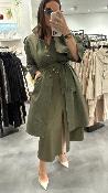 Veste trench long kaki KXSP0003 KKS 