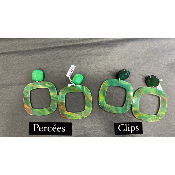 Boucles oreilles vert Andy  