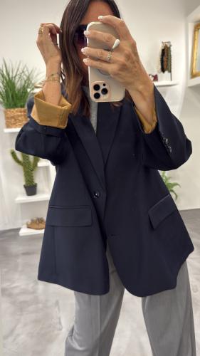 Veste Blazer oversize bleu marine JQ44KIC IMPERIAL
