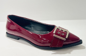 Ballerines à bride cuir bordeaux MI7345