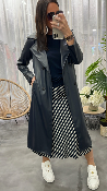 Veste trench simili cuir bleu 50983245 MM