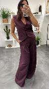Pantalon fluide bordeaux P6D9KICC IMPERIAL 