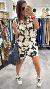 Robe courte LUCKY CHARMS bleu beige WWU035