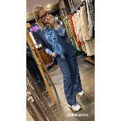 Blazer à fines rayures bleu Sonia