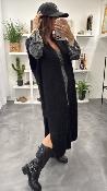 Gilet long noir MRK637 MEME ROAD MAE