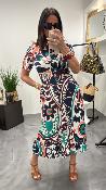 Robe chemise RUA BLK MLT 443078 WS