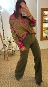 Pantalon fluide coupe droite kaki M8403P MR